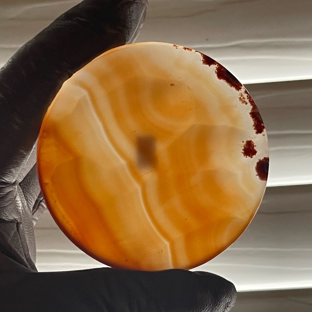 Agate Art Piece - Carnelian Hand carved coaster/display piece